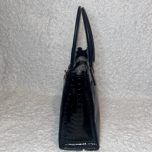 New Michael Kors Hamilton Multi Mixed Leather XL EW Shoulder Bag Tote Black - Picture 7 of 15